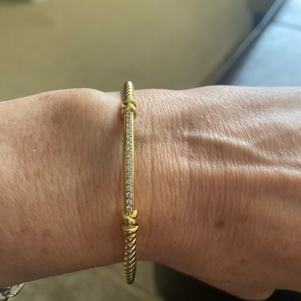 Cable cuff bracelet